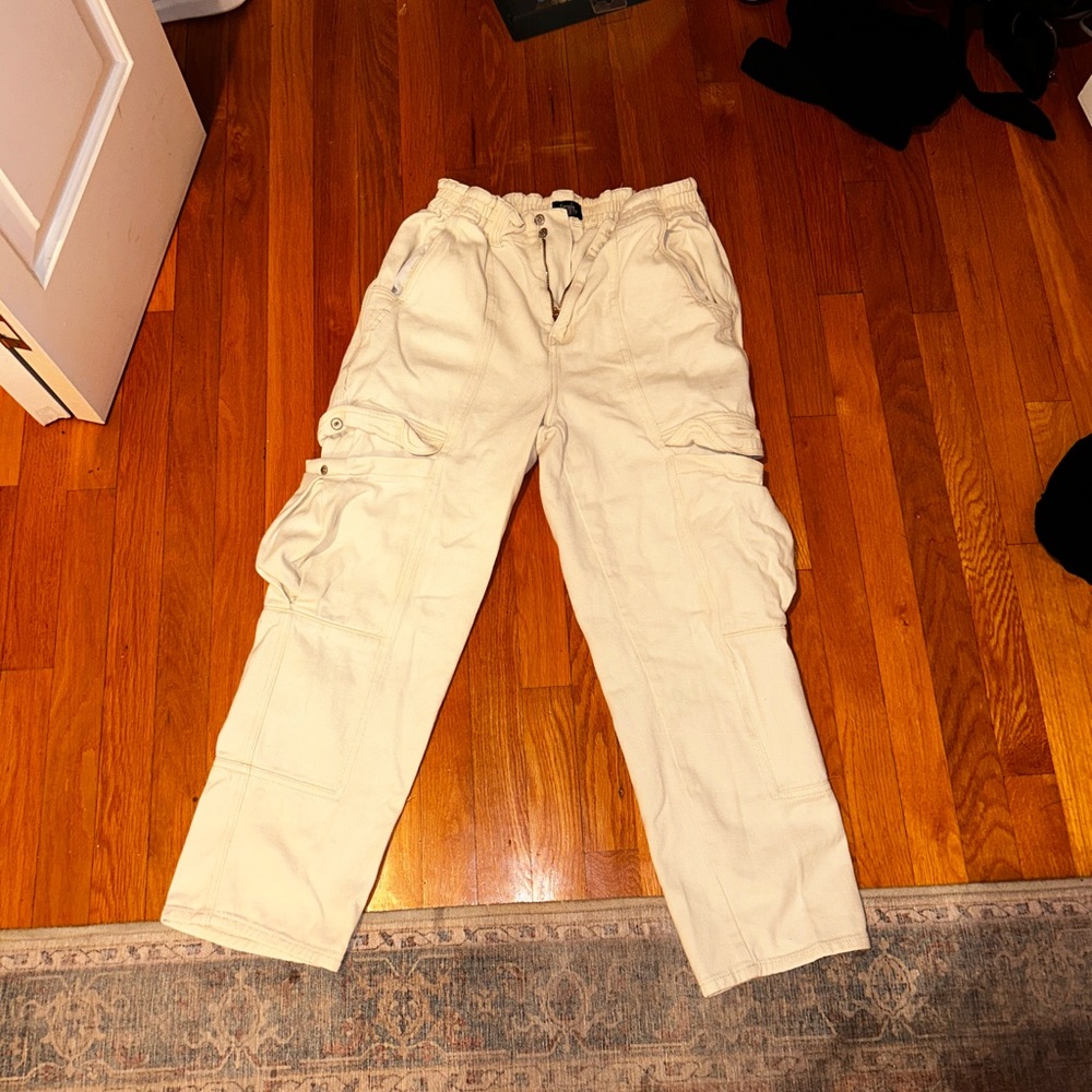 White cargo pants